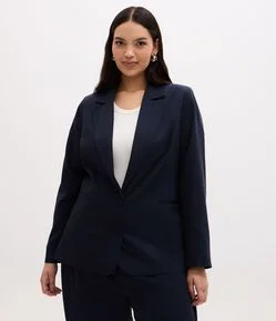 Blazer Alfaiatado com Abotoamento Duplo Curve & Plus Size