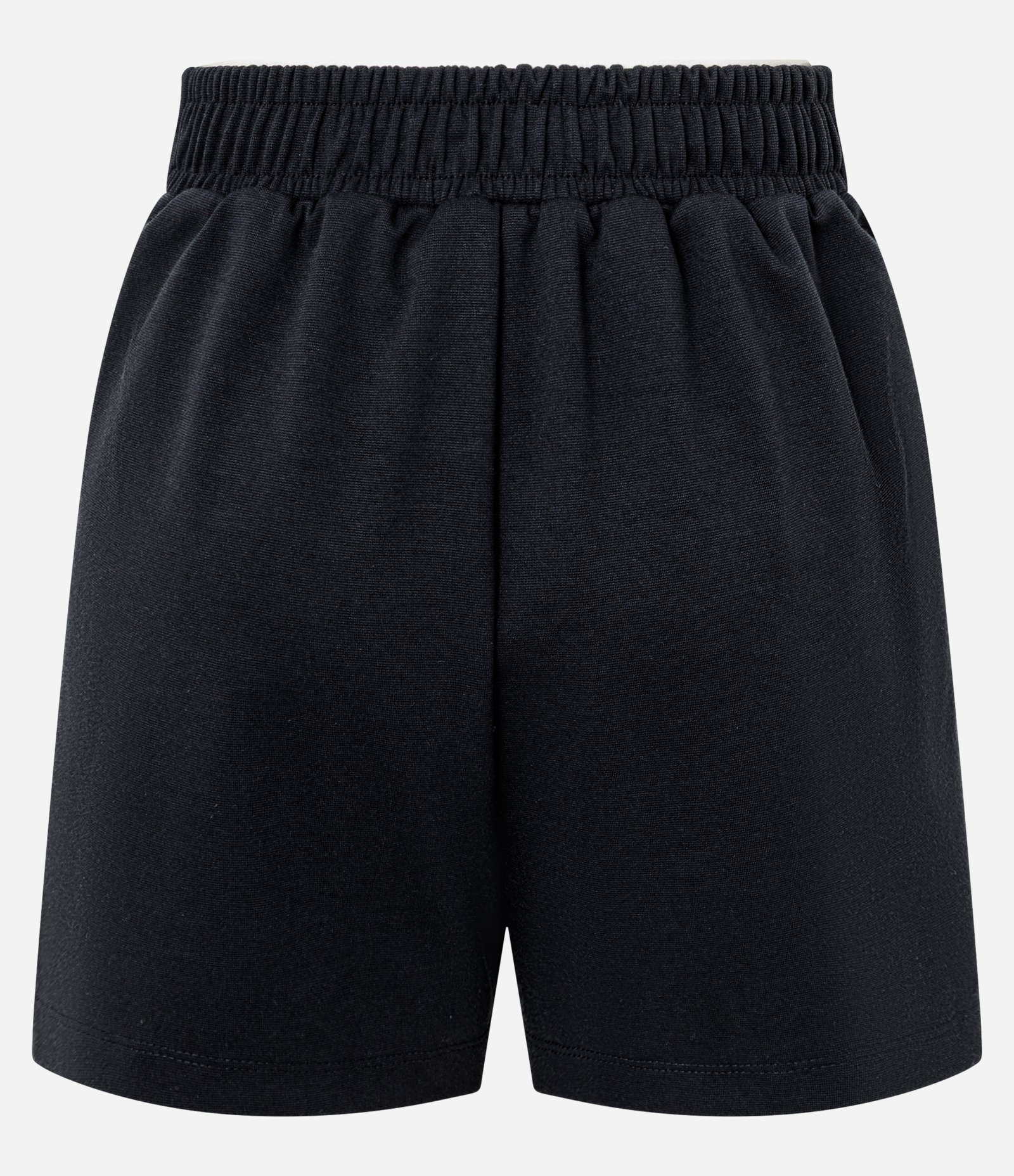 Short Curto em Ponto Roma com Pregas e Passantes Preto 6