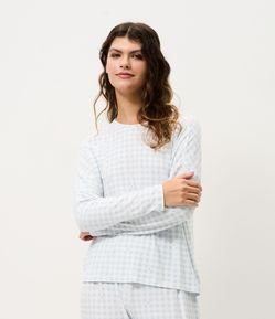 Pijama Longo Jovem Feminino Toque Suave Vichy Jogger