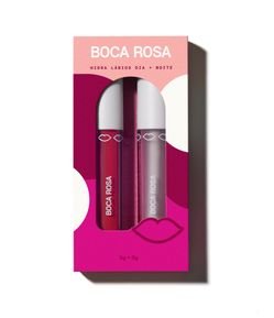 Combo Gloss Labial Dia Noite Boca Rosa Hidralabios