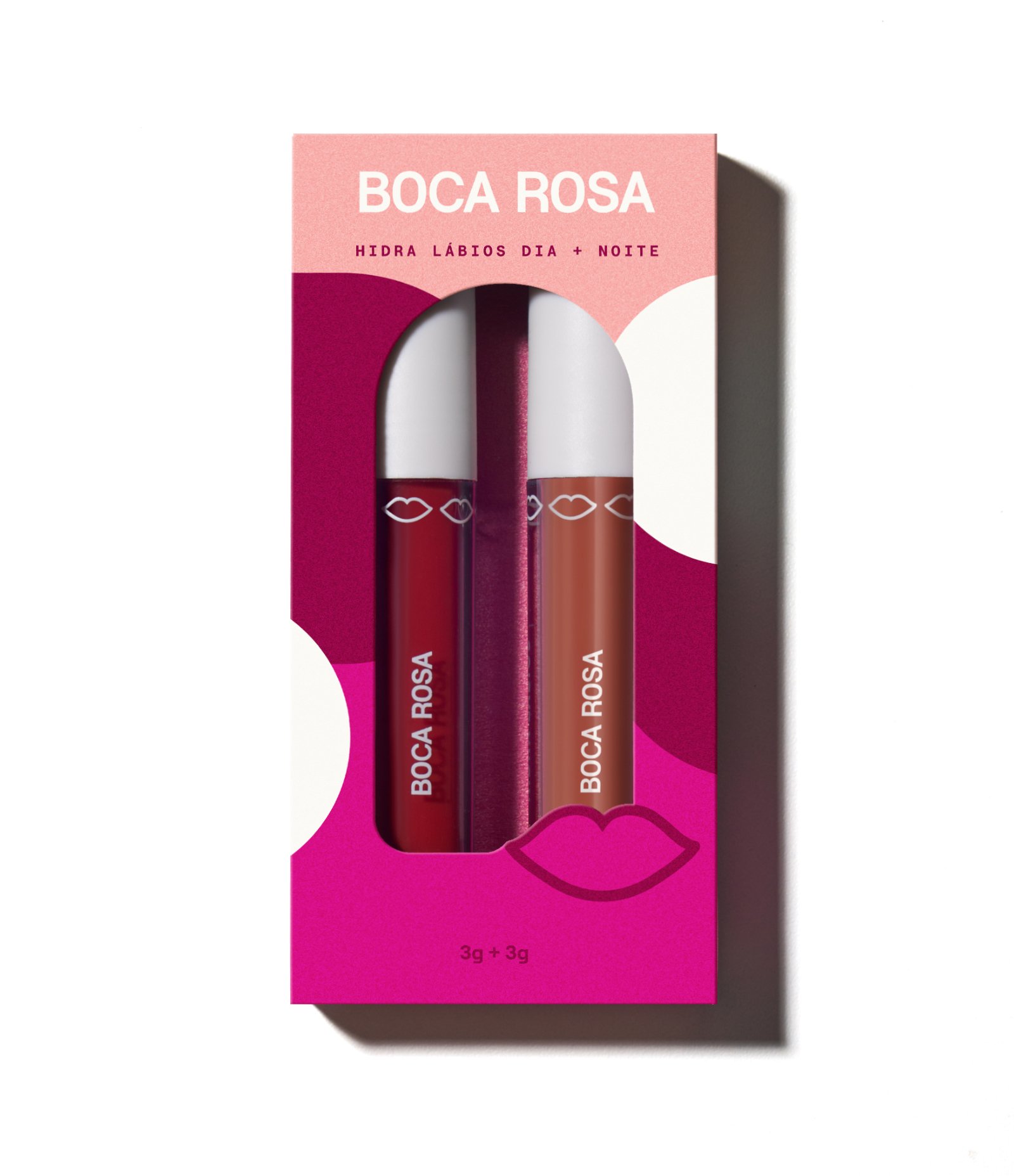 Combo Gloss Labial Dia Noite Boca Rosa Hidralabios Vinho Chillipepper 1