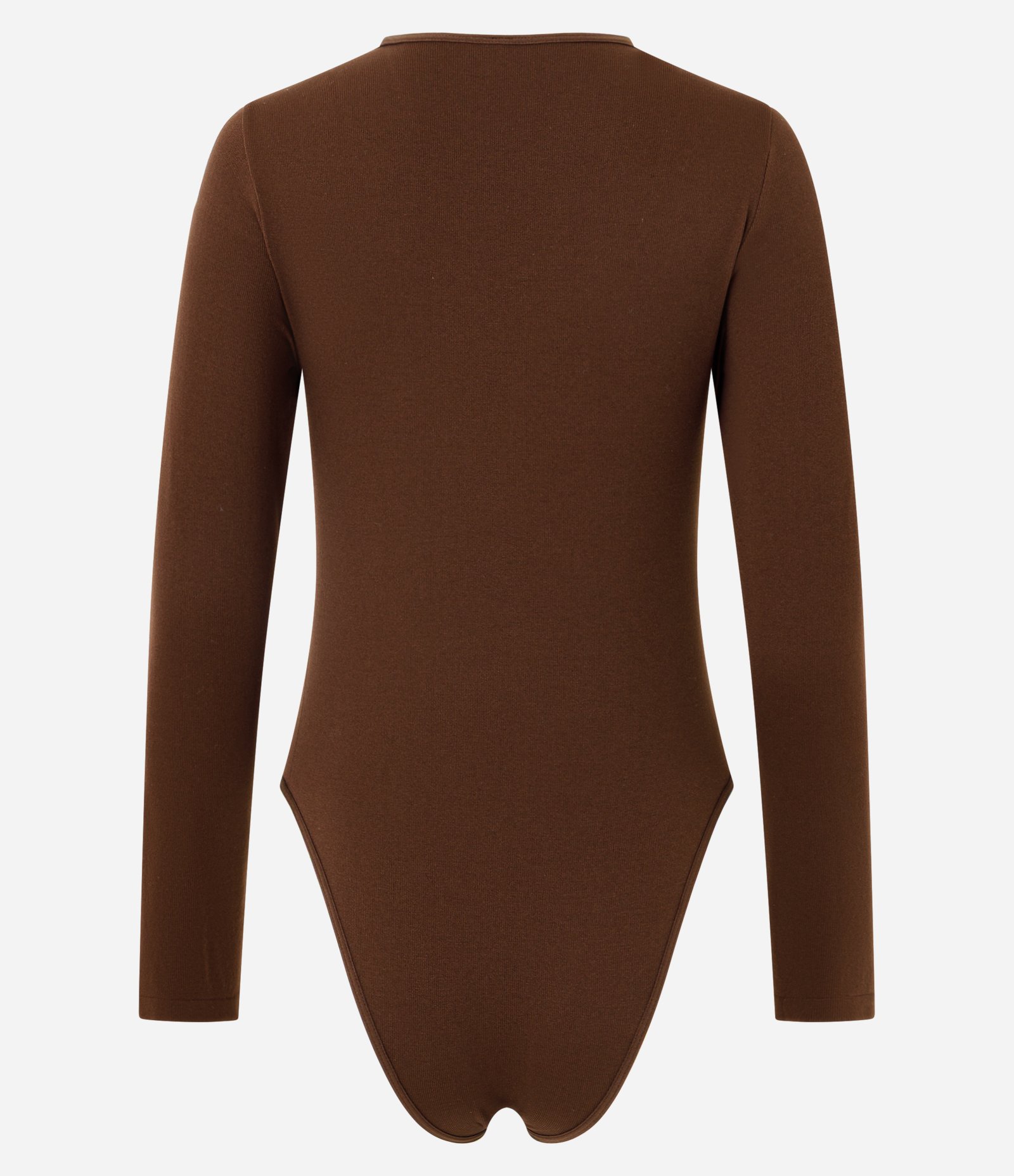 Body em Poliamida Seamless e Decote Quadrado Marrom 7