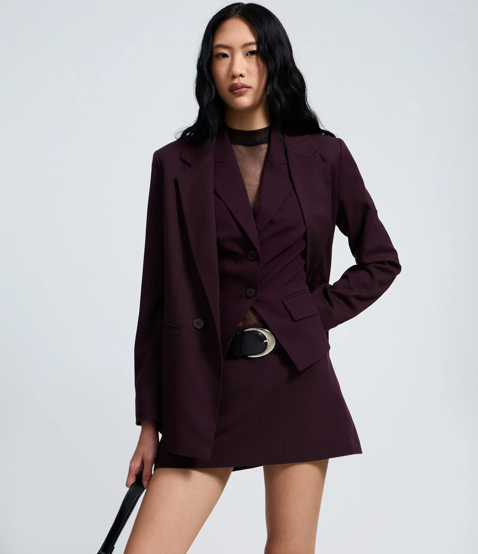 Short Saia Alfaiatado Roxo 2