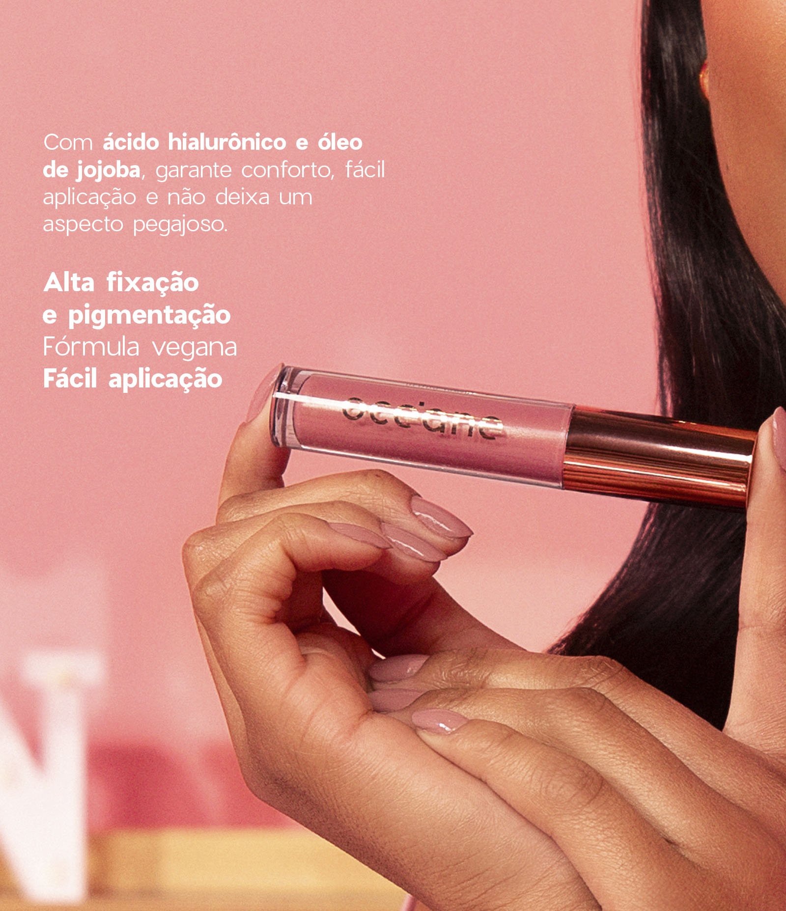 Brilho Labial Glossy Me Oceane Pink 4