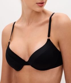 Sutiã Meia Taça em Microfibra com Bojo e com Aro