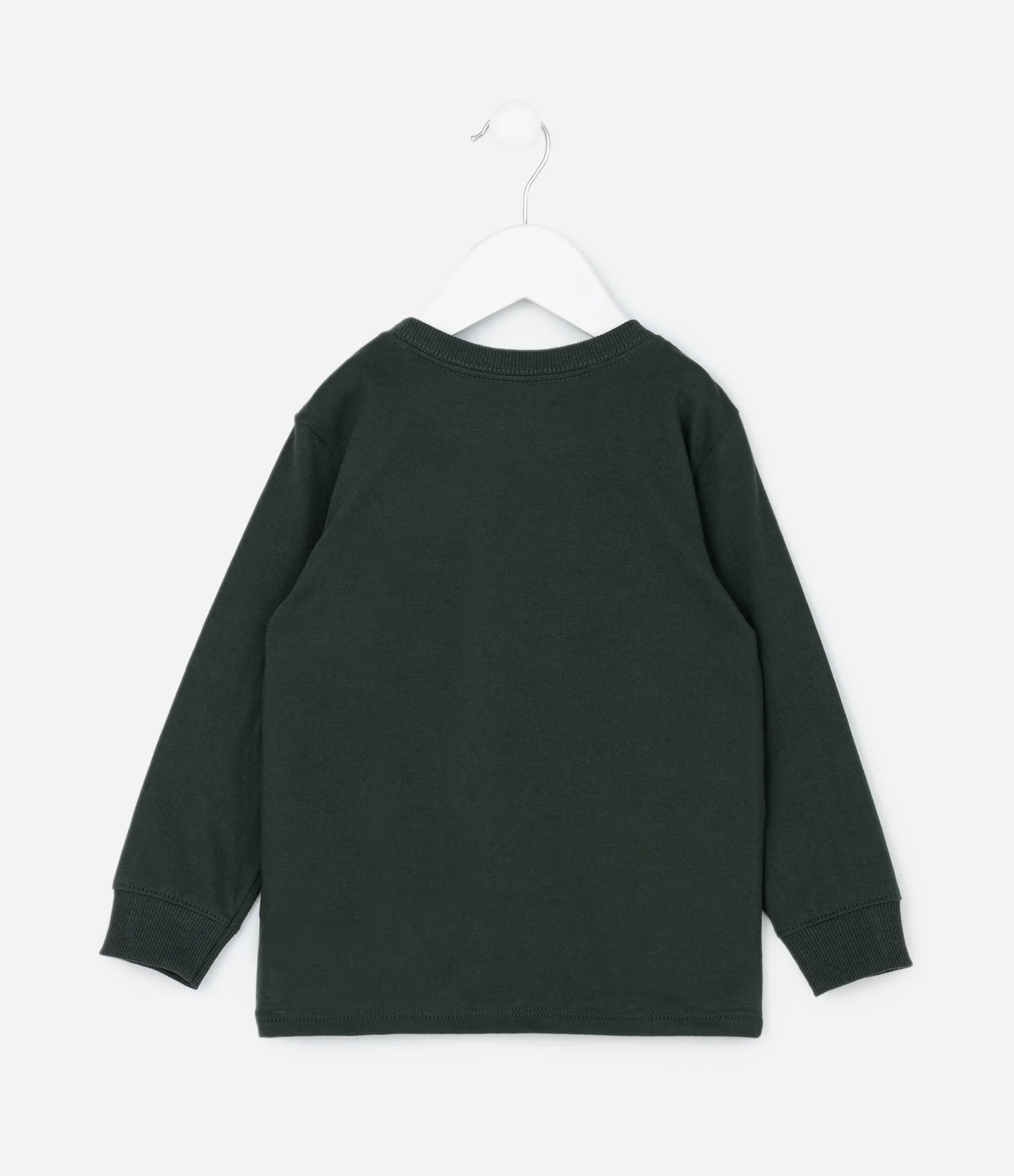 Camiseta Infantil College com Estampa e Detalhes em Chenille – Tam 1 a 5/6 Anos Verde Escuro 2