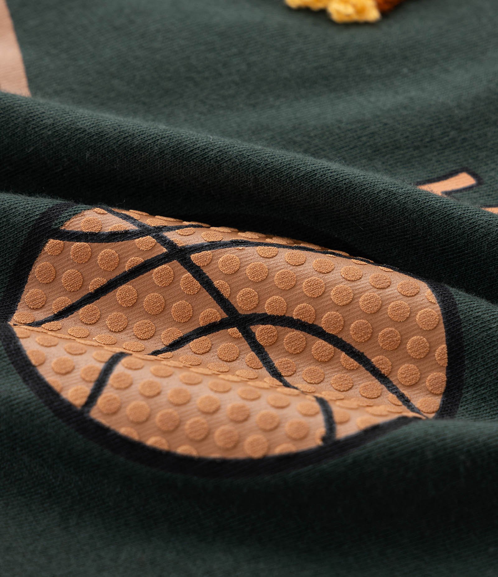 Camiseta Infantil College com Estampa e Detalhes em Chenille – Tam 1 a 5/6 Anos Verde Escuro 3