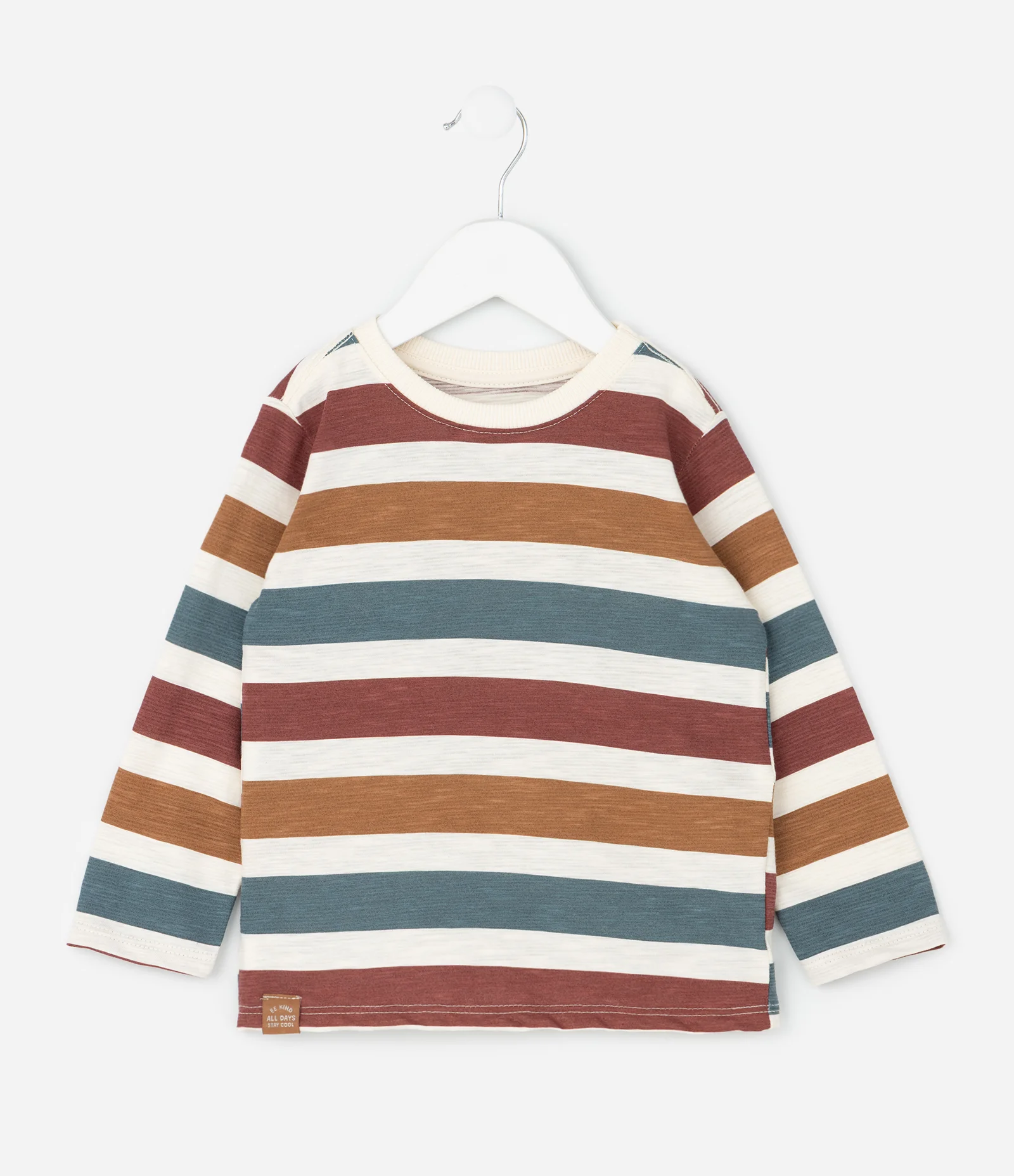 Camiseta Infantil com Listras Full Print – Tam 1 a 5/6 Anos Multicores 2