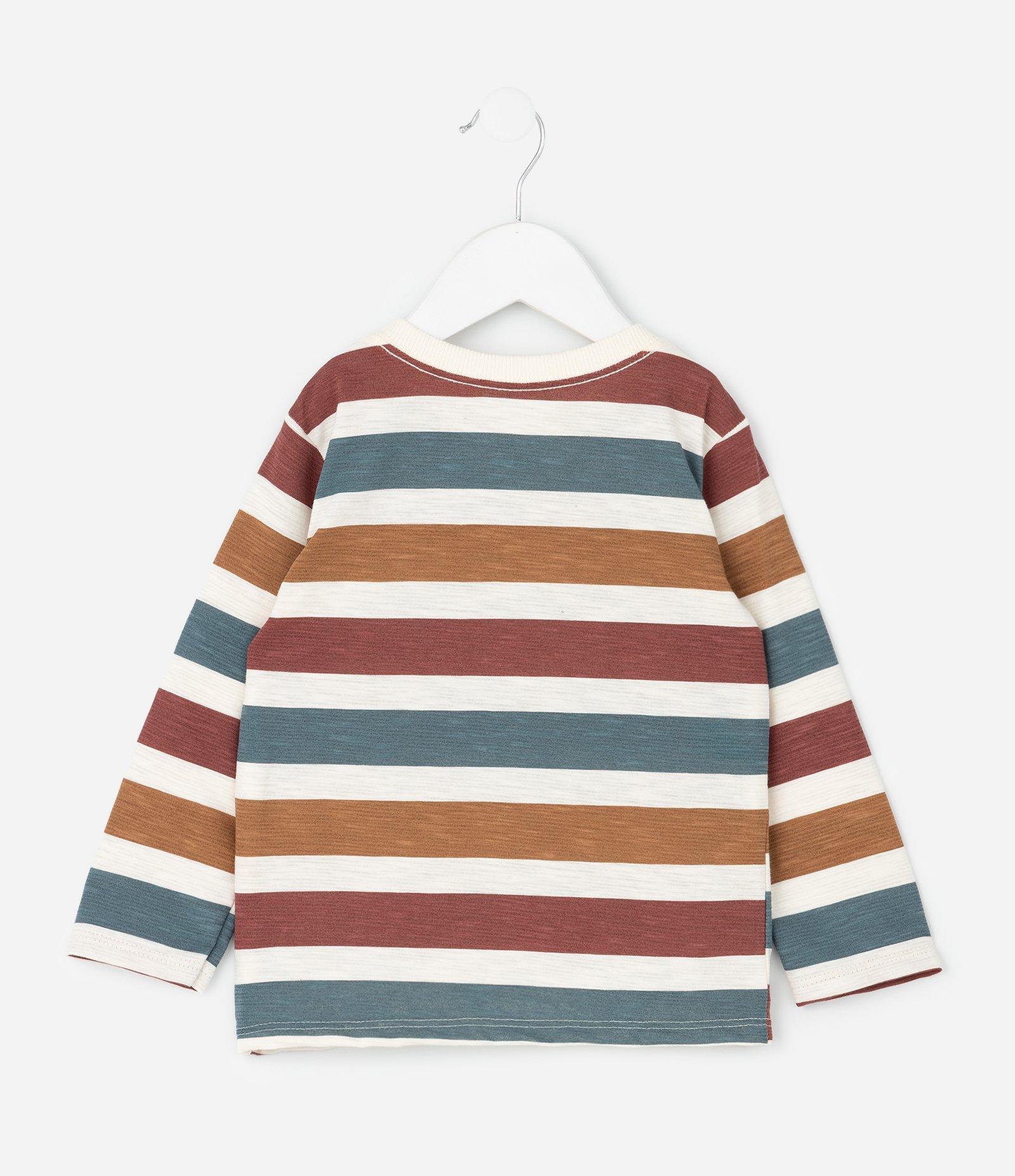 Camiseta Infantil com Listras Full Print – Tam 1 a 5/6 Anos Multicores 3