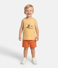 Regata Infantil com Estampa de Rinoceronte – Tam 1 a 6 Anos