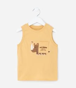 Regata Infantil com Estampa de Rinoceronte – Tam 1 a 5/6 Anos