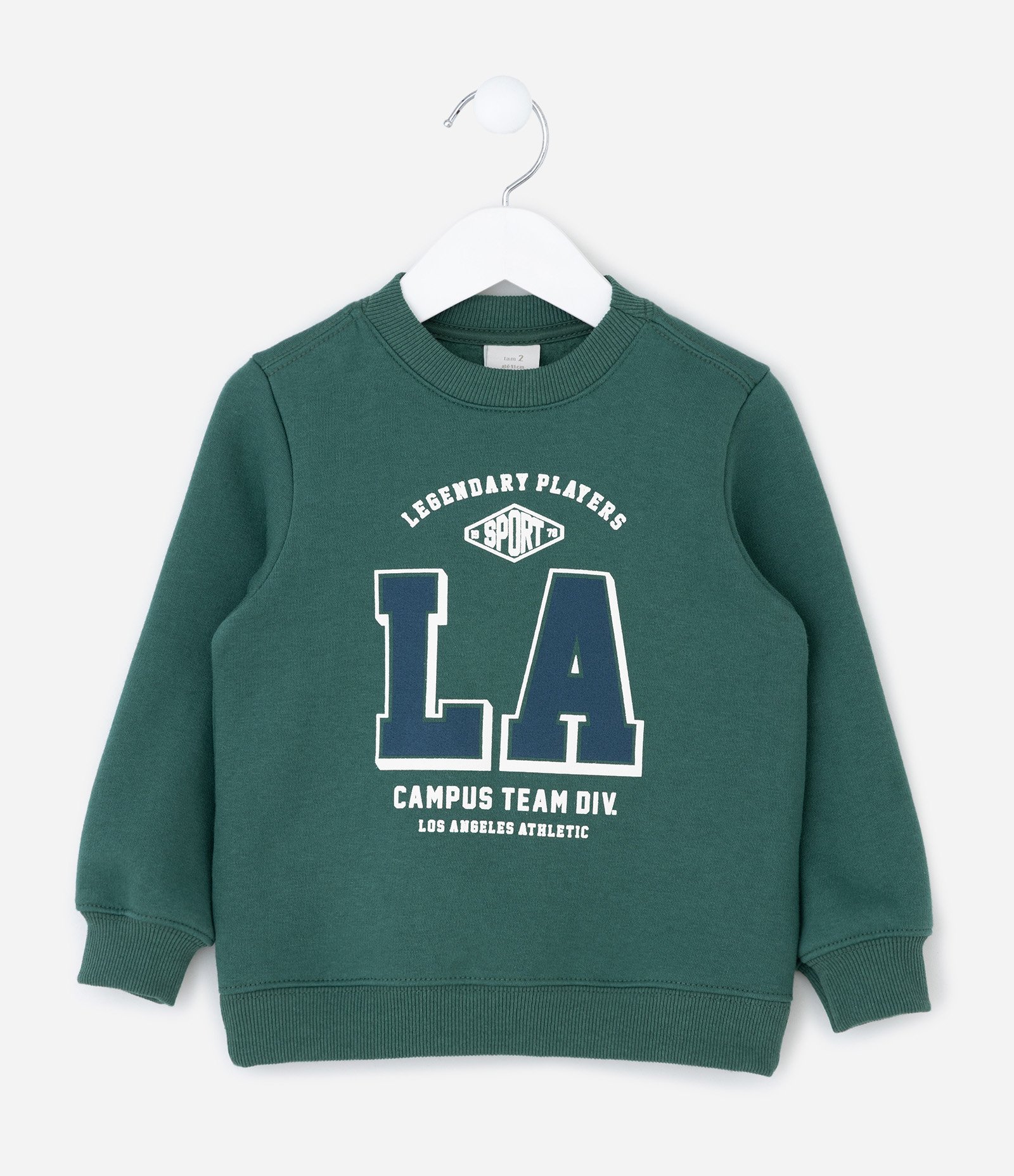 Conjunto Infantil em Moletom com Estampa Lettering College – Tam 1 a 5/6 Anos Verde 2