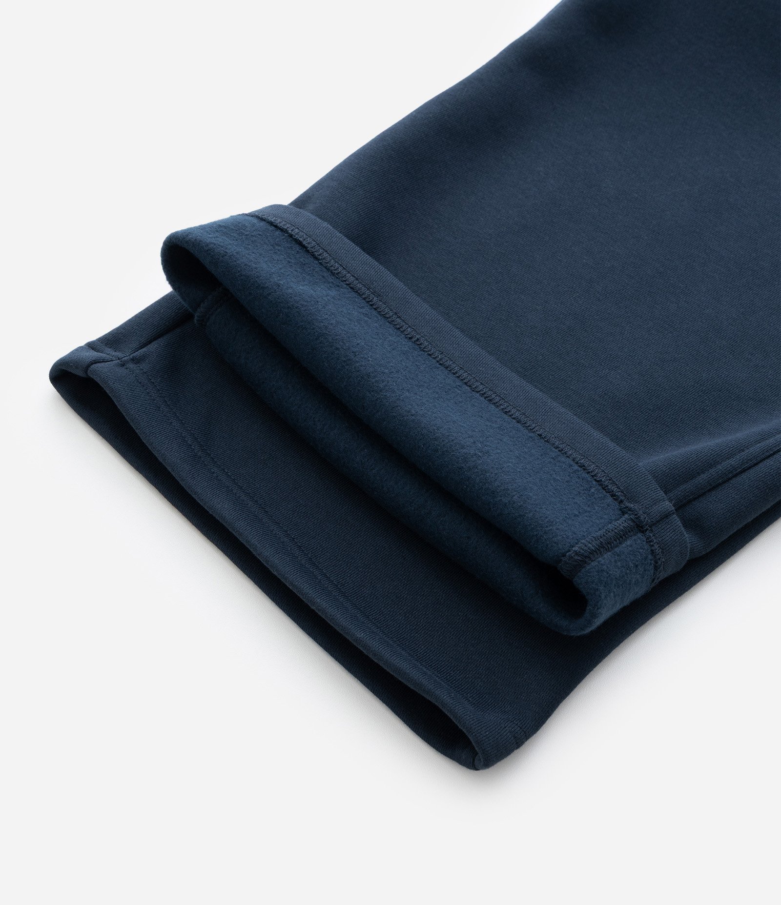 Calça Reta em Moletom com Bolsos e Amarração no Cós Azul Marinho 6