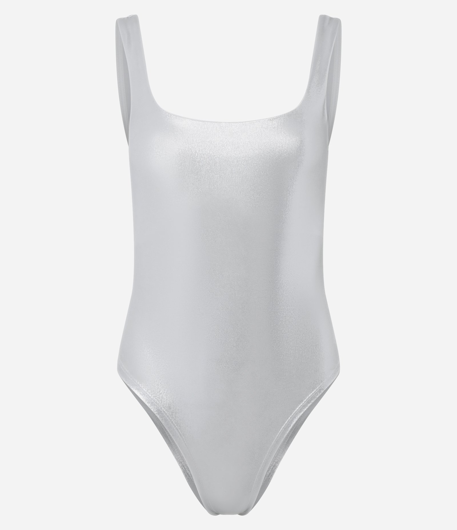 Body Ajustado em Flamê com Metalizado Holográfico Prata 4