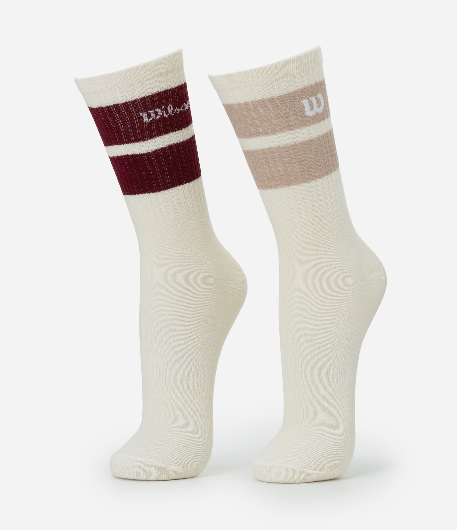 Kit 02 Meias Esportivas Wilson Cano Longo em Algodão Off White 1