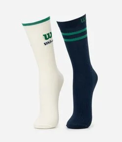 Kit com 2 Pares de Meias Cano Longo Wilson