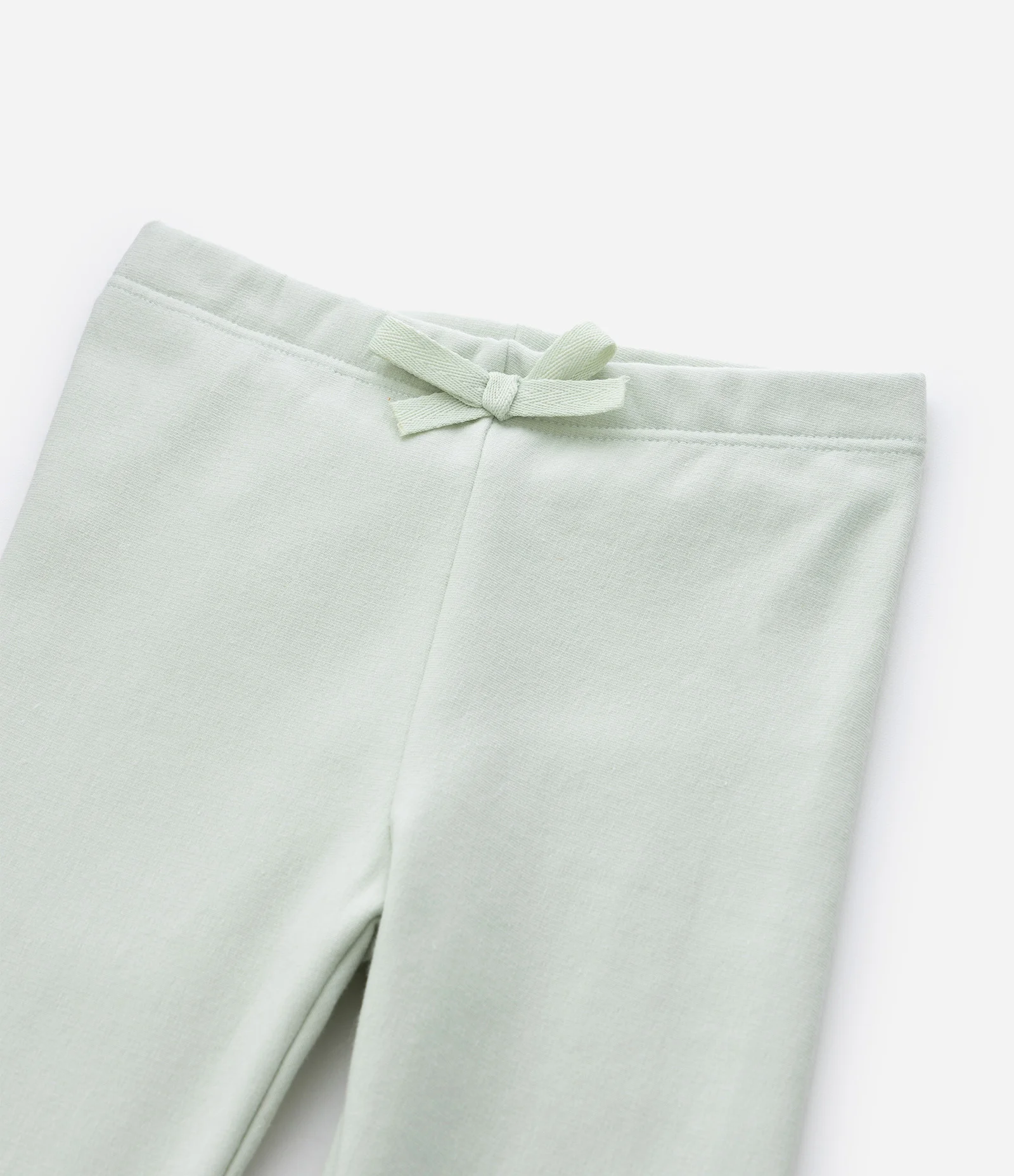 Calça Infantil Legging em Moletom com Lacinho – Tam 0 a 18 Meses Verde Claro 5