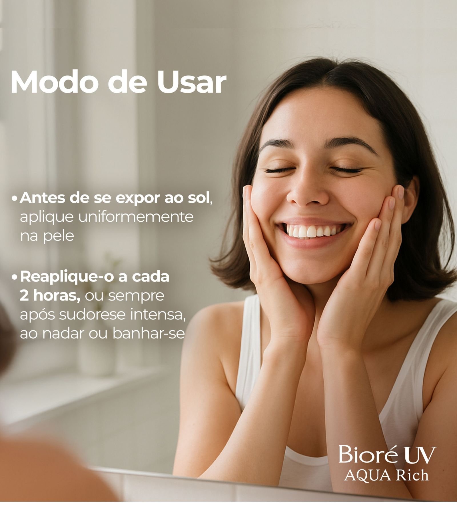 Protetor Solar Facial e Corporal UV Aqua Rich Watery Essence Biore 50ml 12
