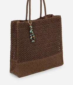 Bolsa em Papel com Textura de Palha e Bag Charm