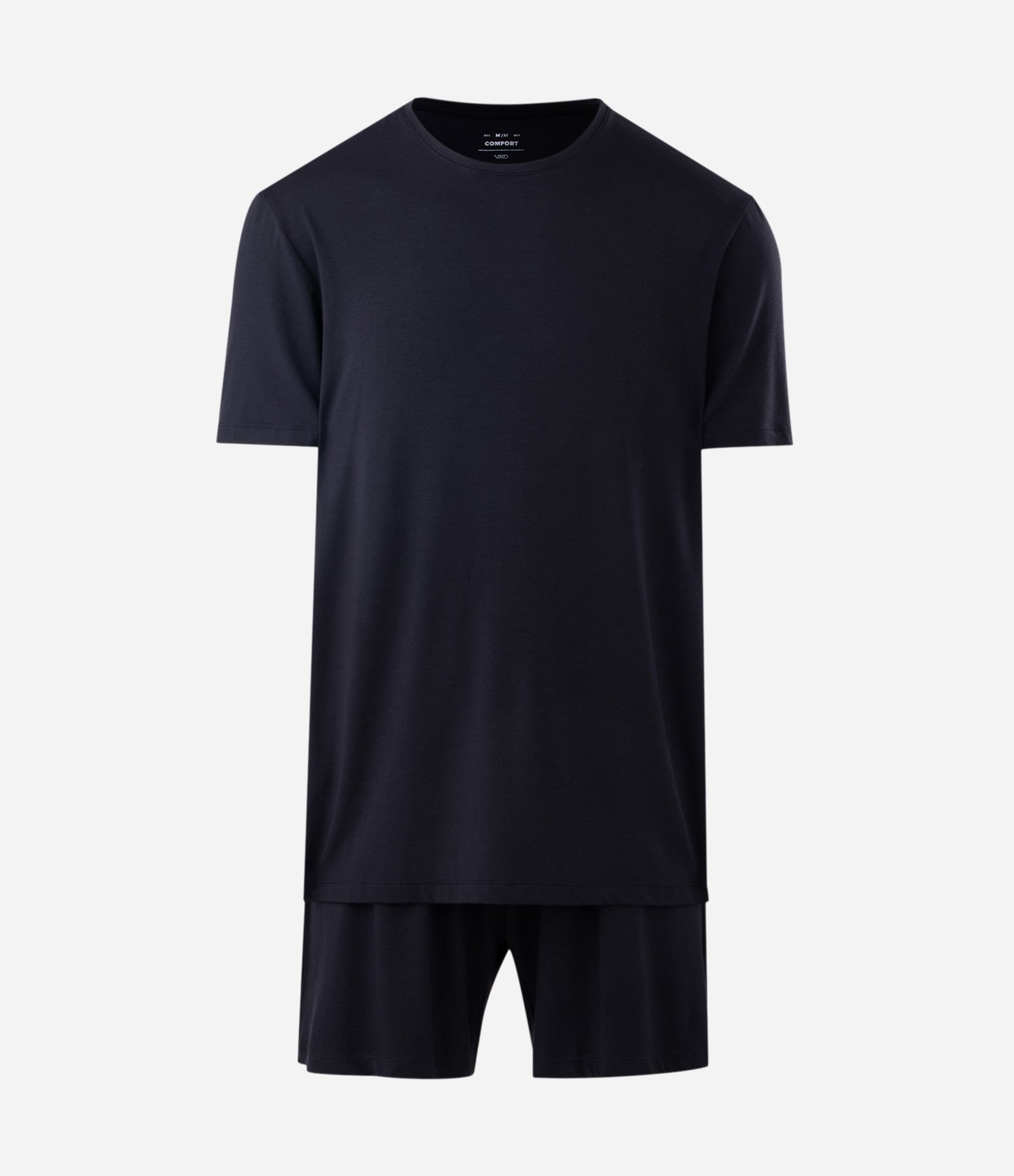 Pijama Curto Básico em Modal Preto 1