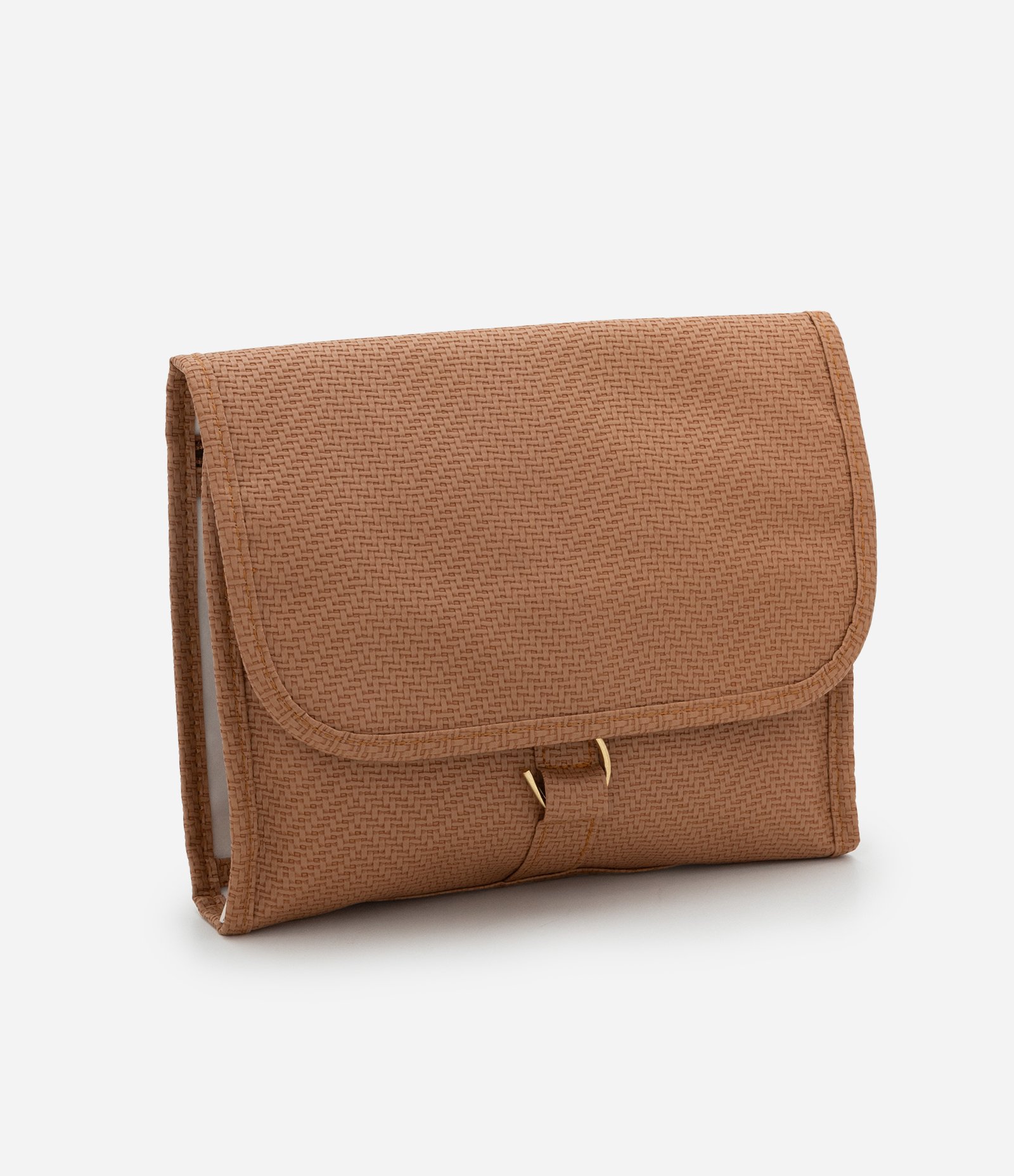 Necessaire Hotel Texturizada com Compartimentos Bege 1