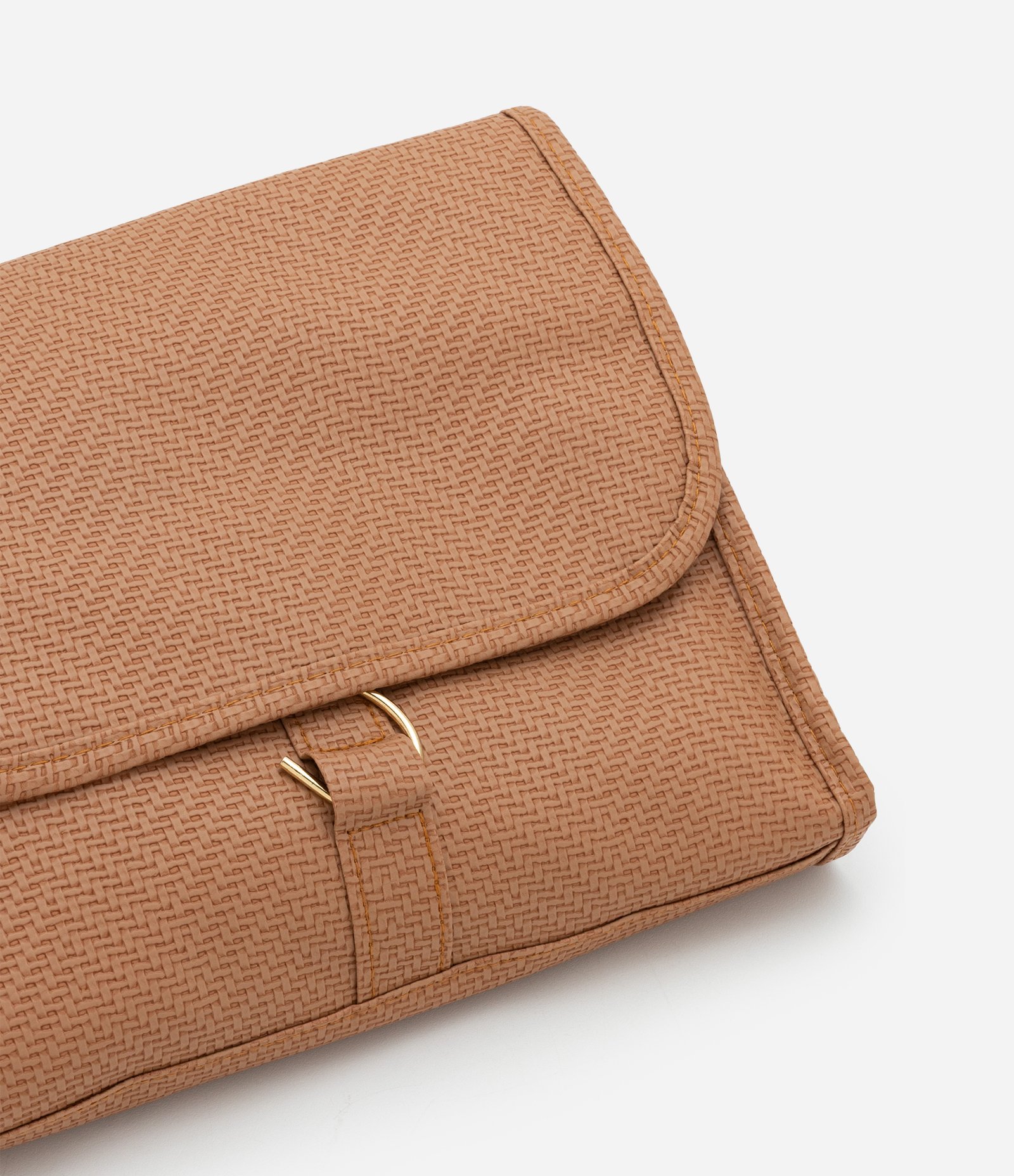 Necessaire Hotel Texturizada com Compartimentos Bege 3