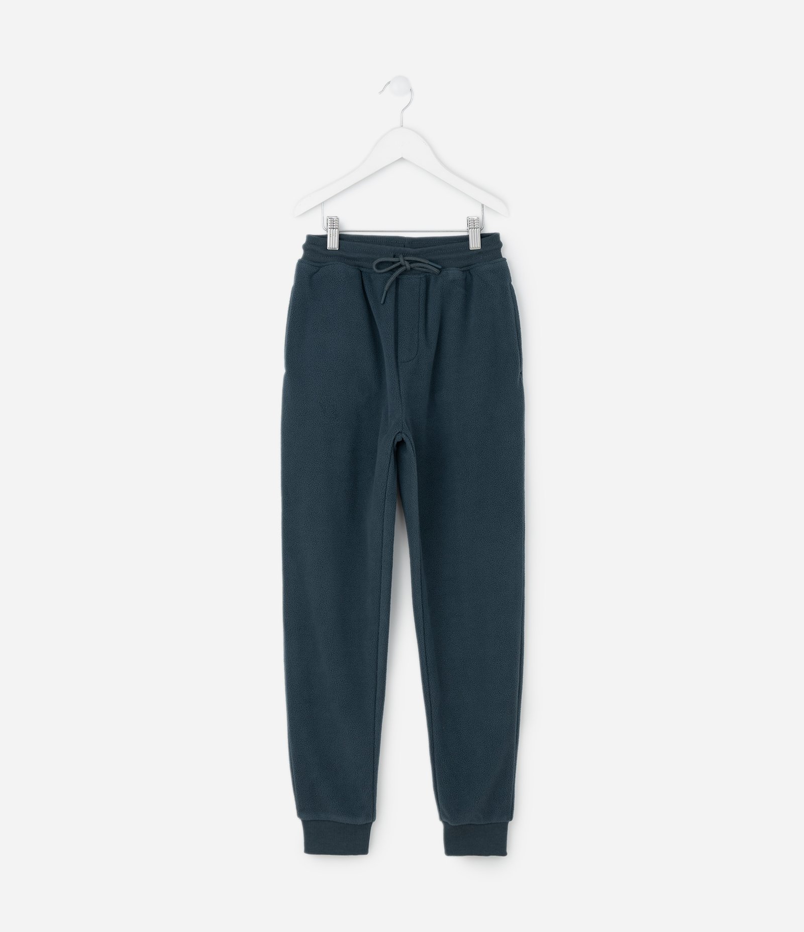 Calça Infantil Básica em Fleece - Tam 5 a 14 anos Azul Petróleo 1