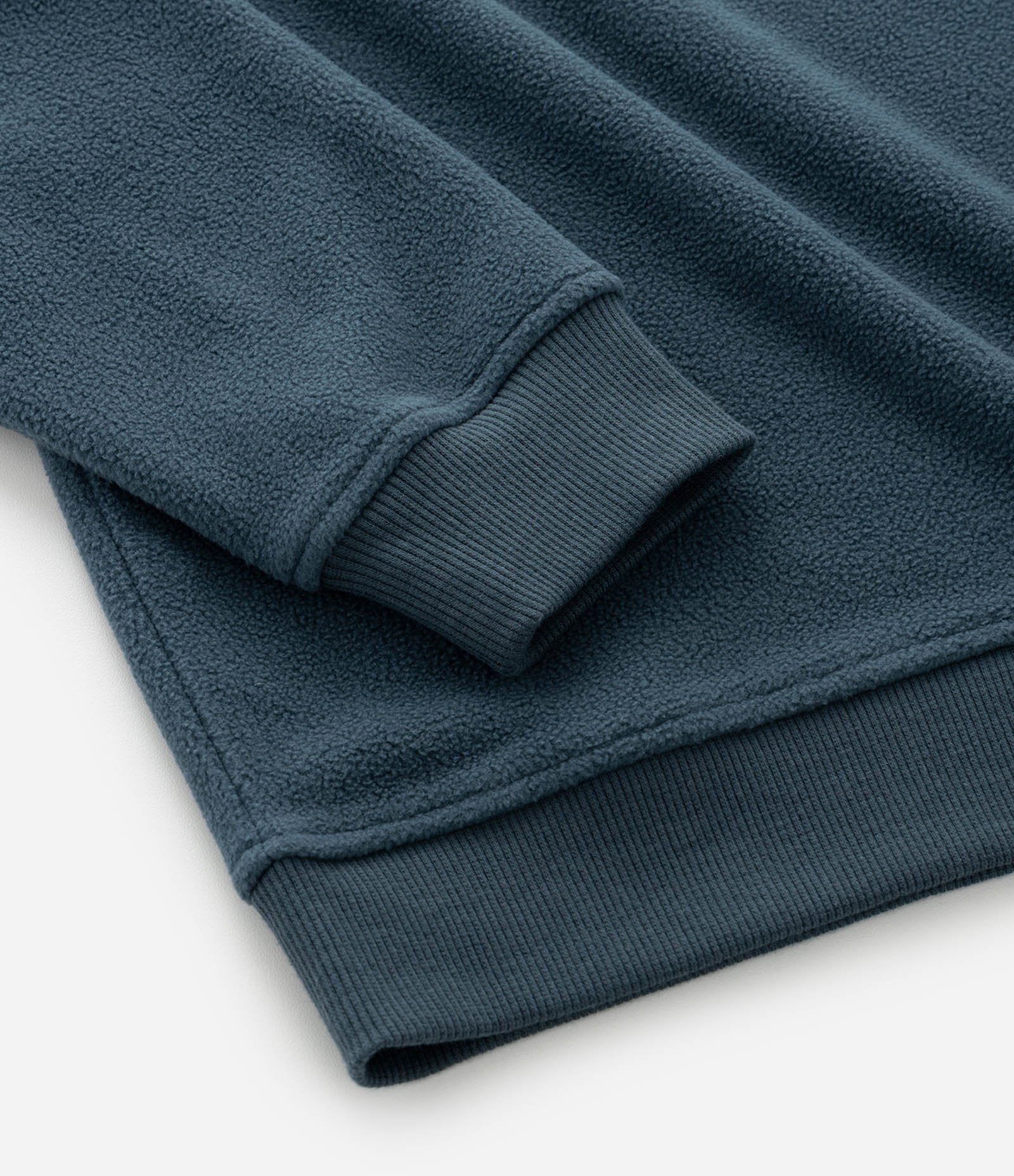 Casaco Fechado Infantil Básico em Fleece - Tam 5 a 14 anos Azul Petróleo 6