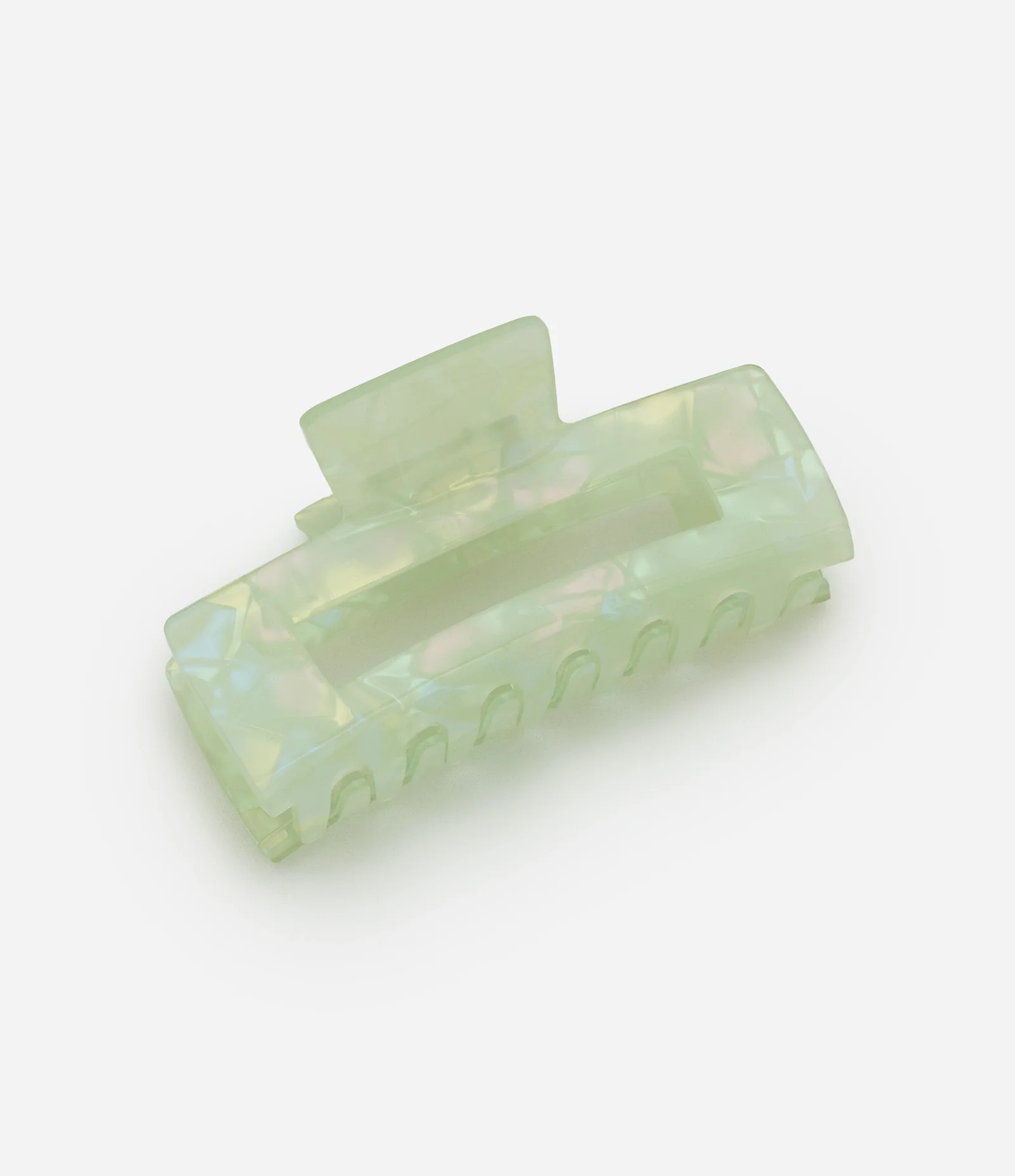 Piranha de Cabelo Retangular Vazada Verde 1