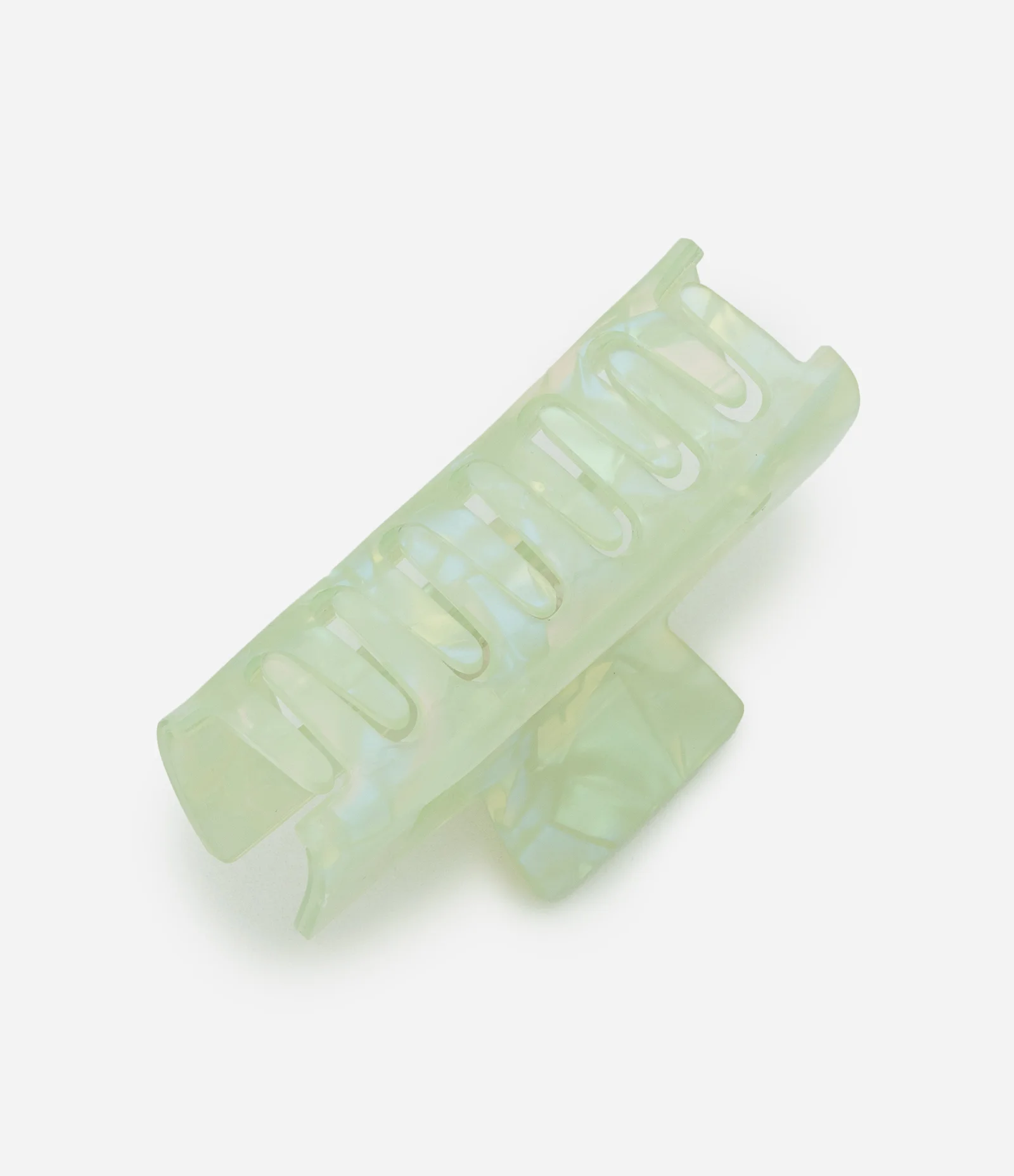 Piranha de Cabelo Retangular Vazada Verde 2