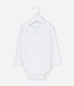 Body Infantil em Cotton Pointelle com Gola Americana – Tam RN a 18 Meses