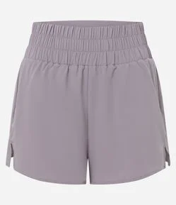 Bermuda Esportiva Sem Costura com Calcinha Interna e Textura Lisa
