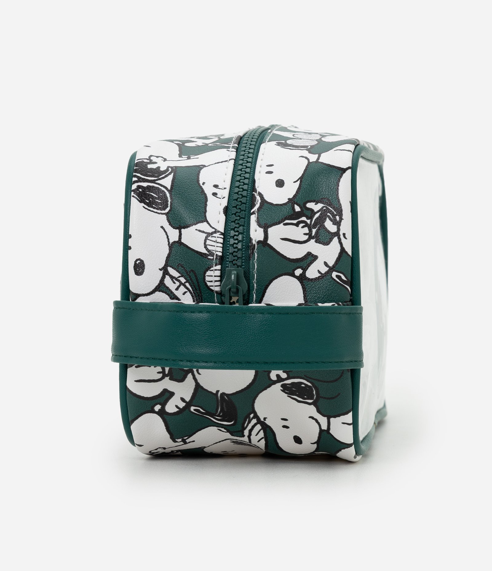Nécessaire com Alça Lateral e Estampa Snoopy Verde 2