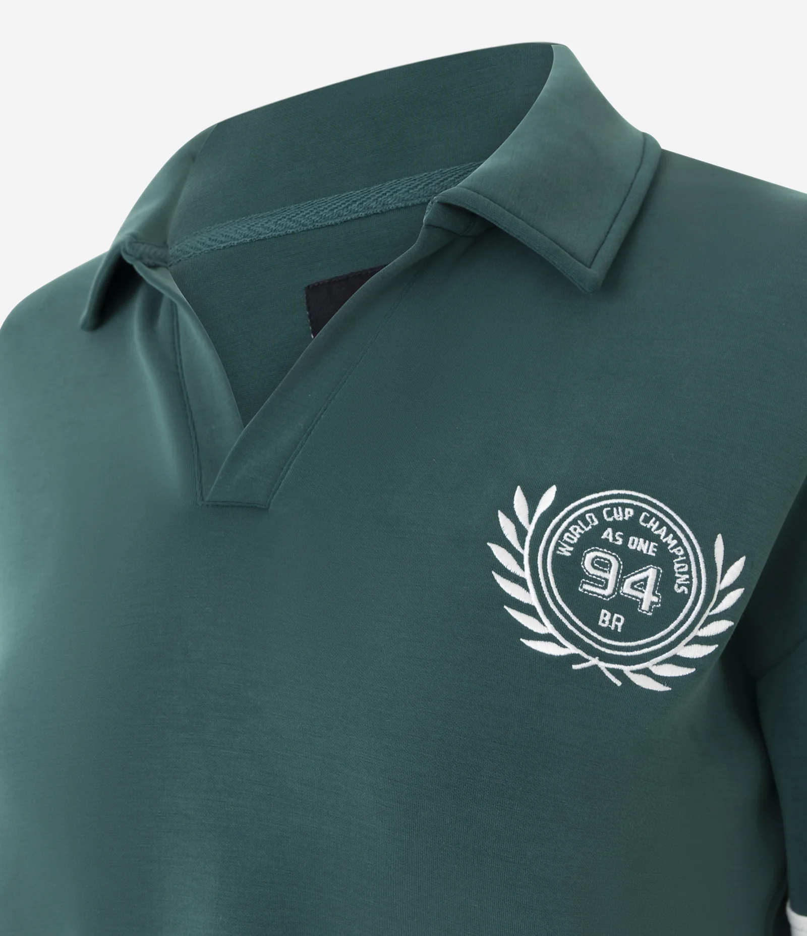 Casaco Esportivo em Modal com Bordado Brasil 94 Verde 2