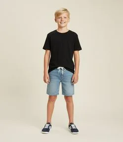 Camiseta Infantil Em Algodão Texturizada – Tam 5 A 14 Anos