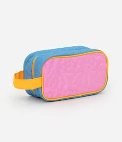 Necessaire Floral com Compartimentos Limpo e Sujo