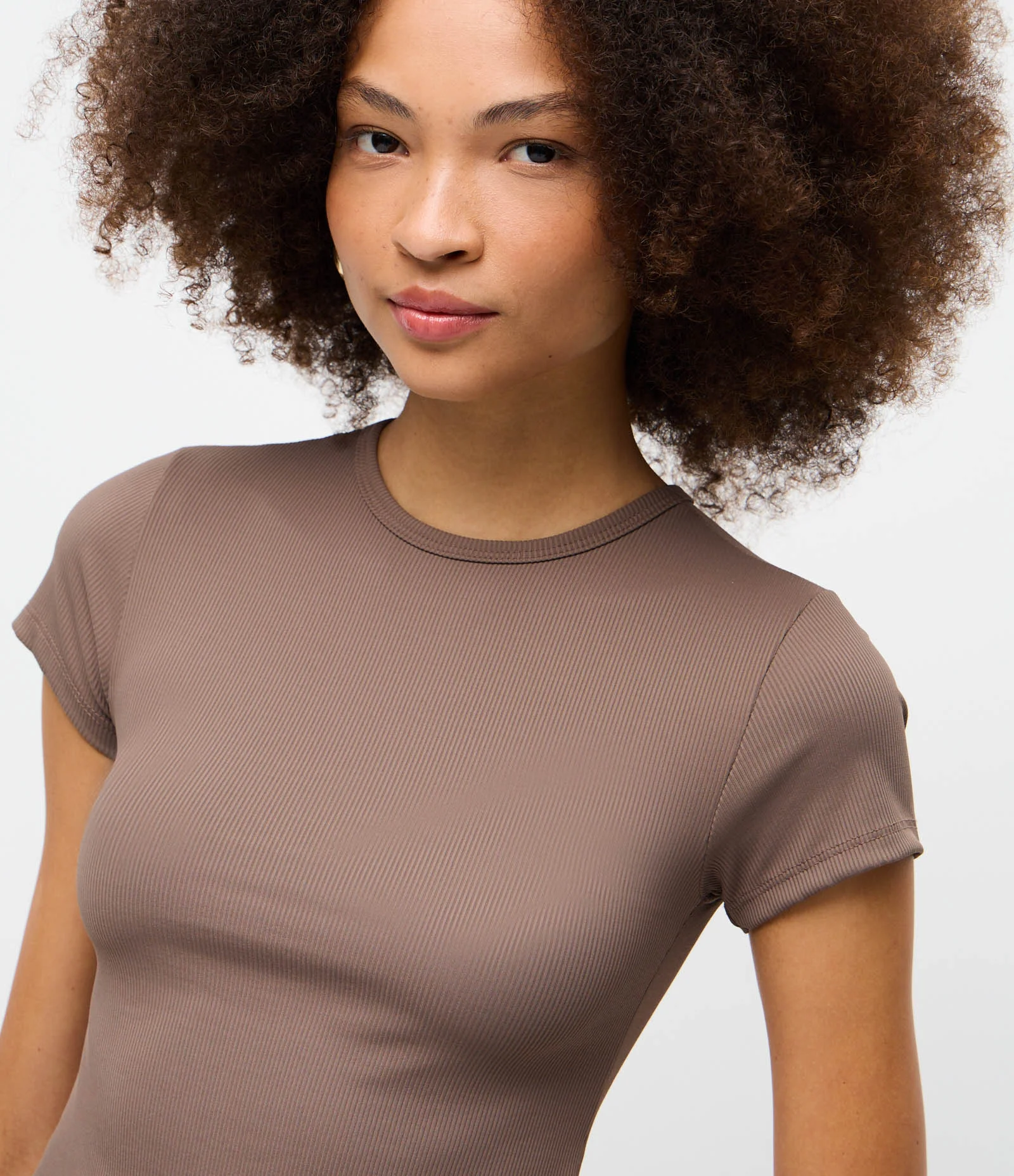 Blusa Básica em Poliamida Cinza 1