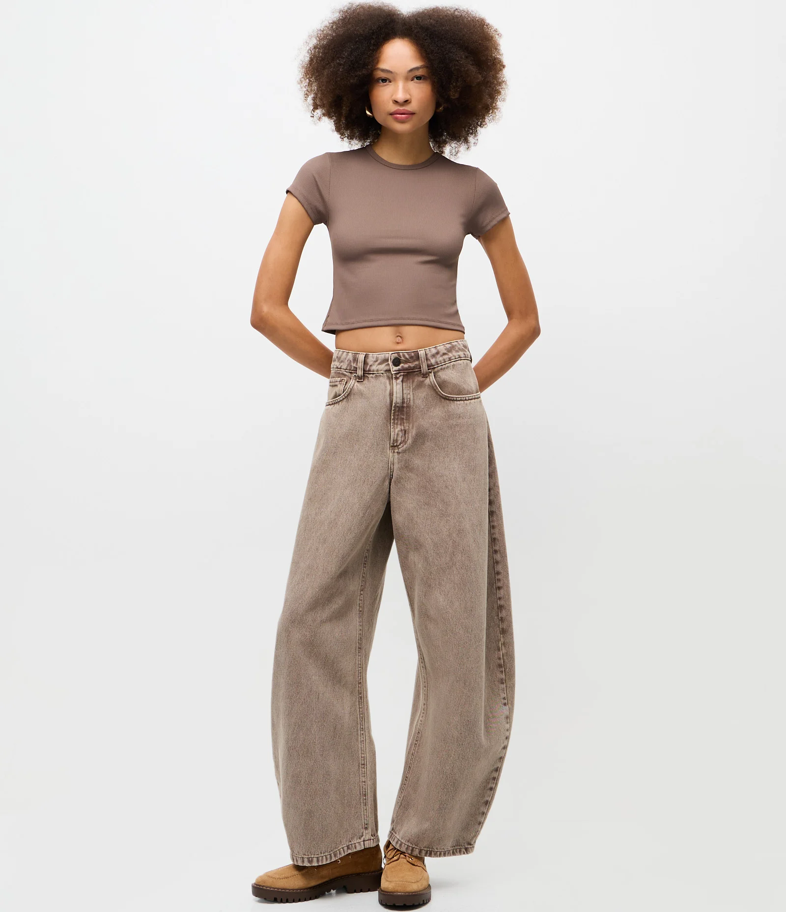 Blusa Básica em Poliamida Cinza 2