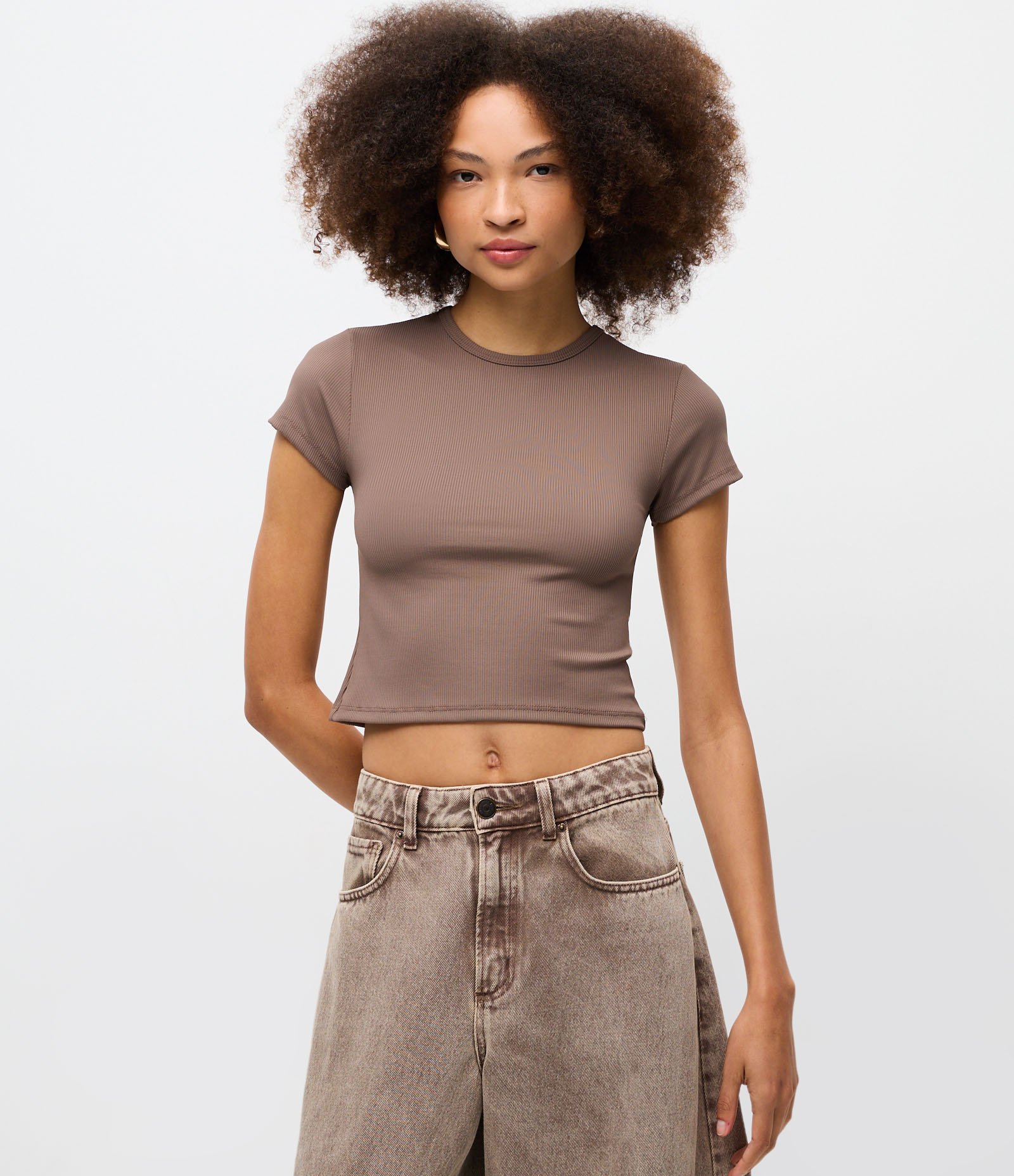 Blusa Básica em Poliamida Cinza 3