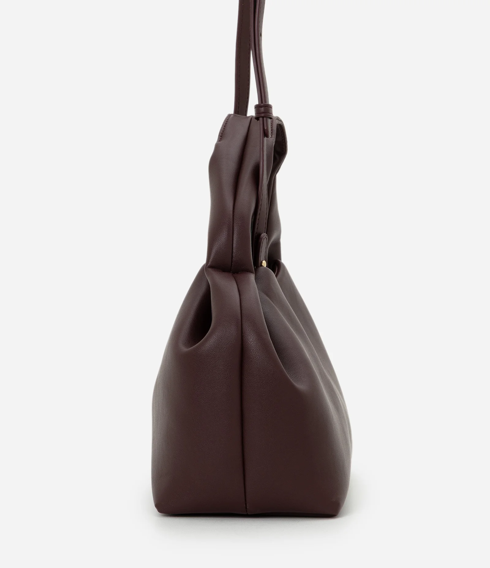 Bolsa Média em PU Com Alça de Mão Vinho 2