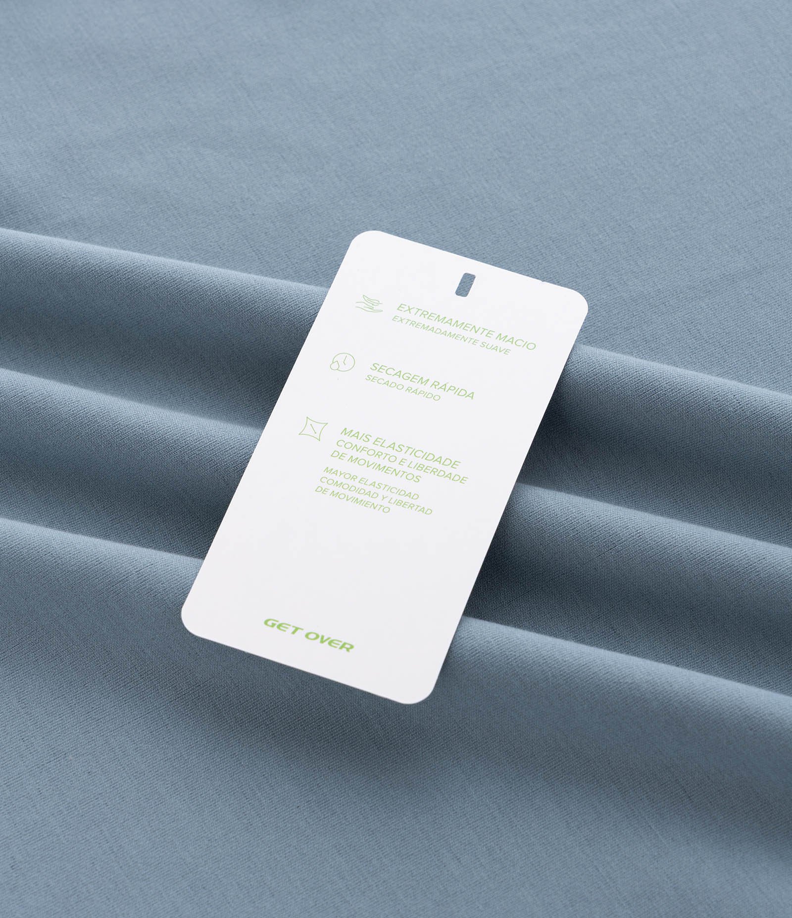 Camiseta Comfort Esportiva em Malha Tecnológica com Tecnologia Dry Azul Claro 4