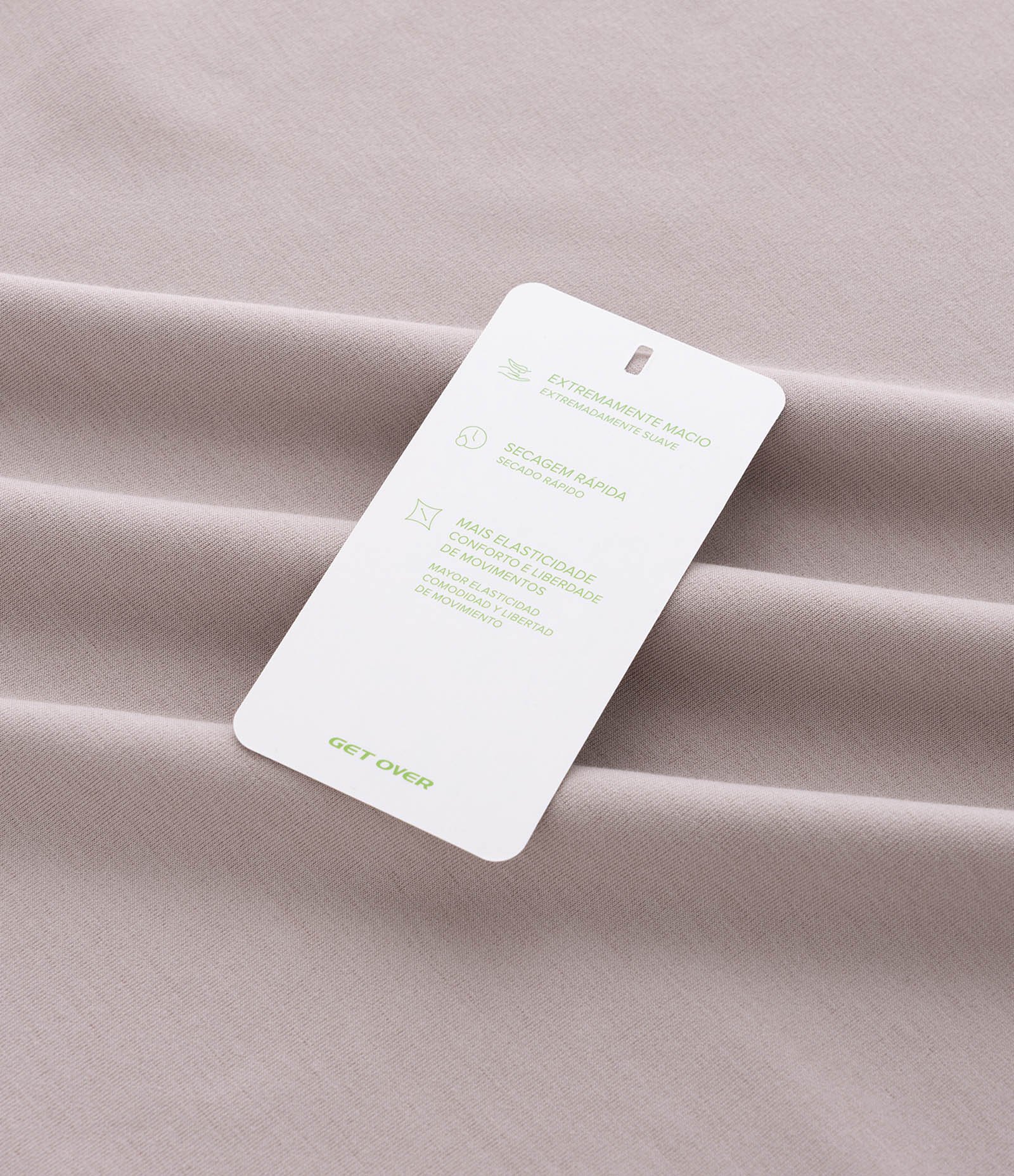 Camiseta Comfort Esportiva em Malha Tecnológica com Tecnologia Dry Bege 3