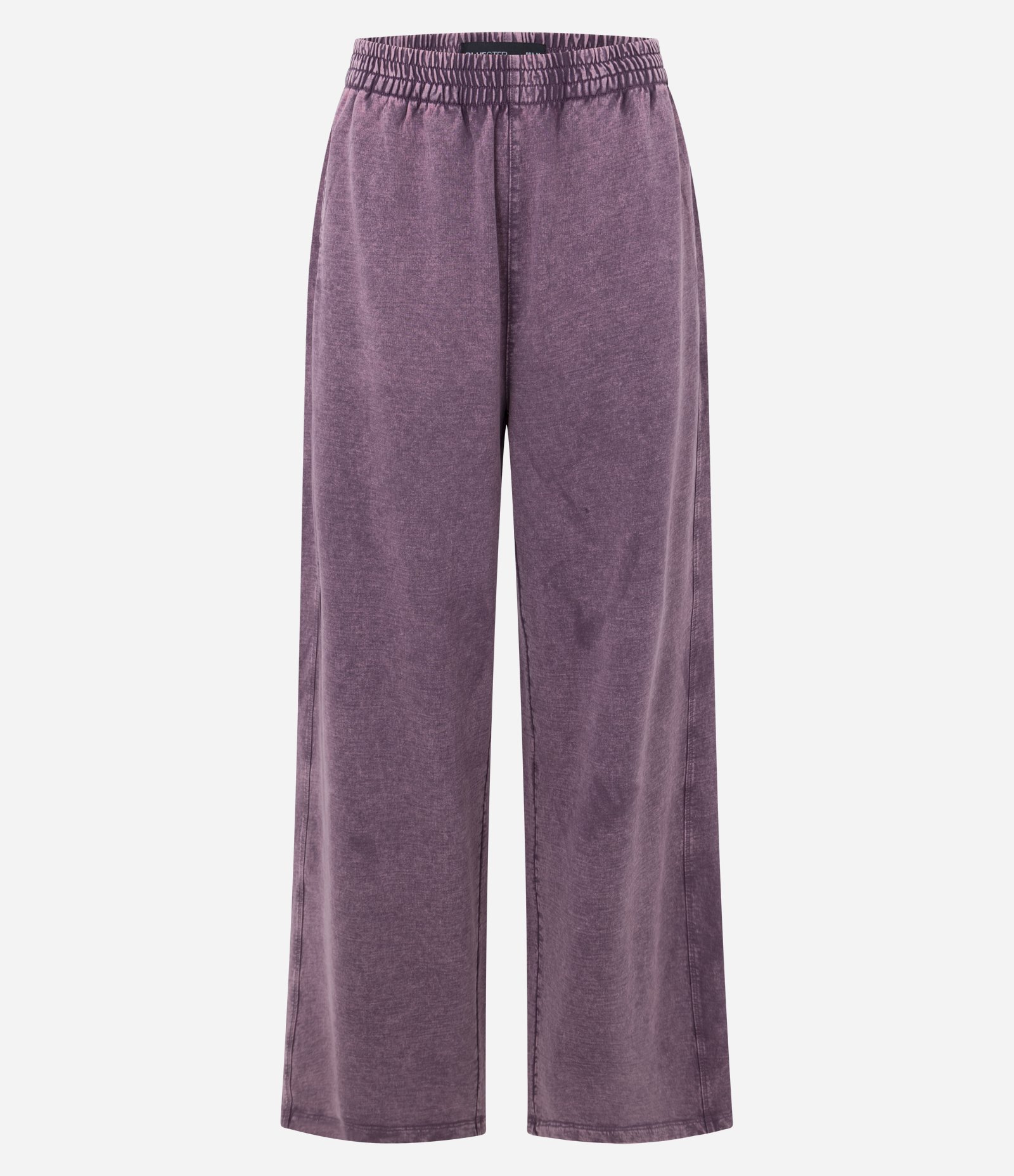 Calça Wide Leg em Moletom Lavado Roxo 5