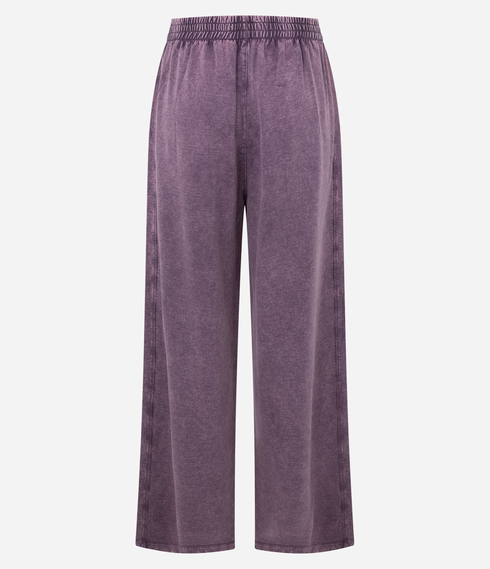 Calça Wide Leg em Moletom Lavado Roxo 6
