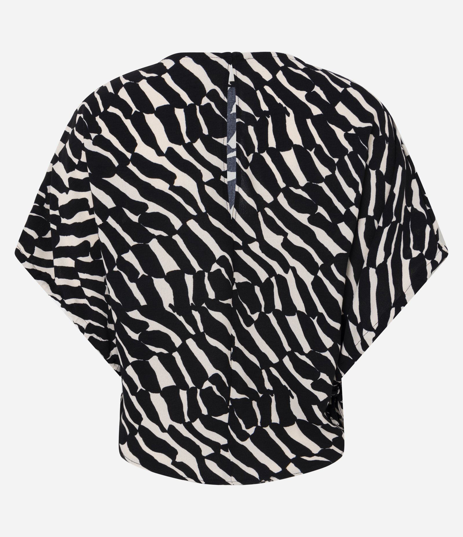 Blusa em Airflow com Estampa Zebra e Manga Ampla Bicolor 2