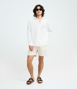 Bermuda em Viscolinho com Bolso Posterior