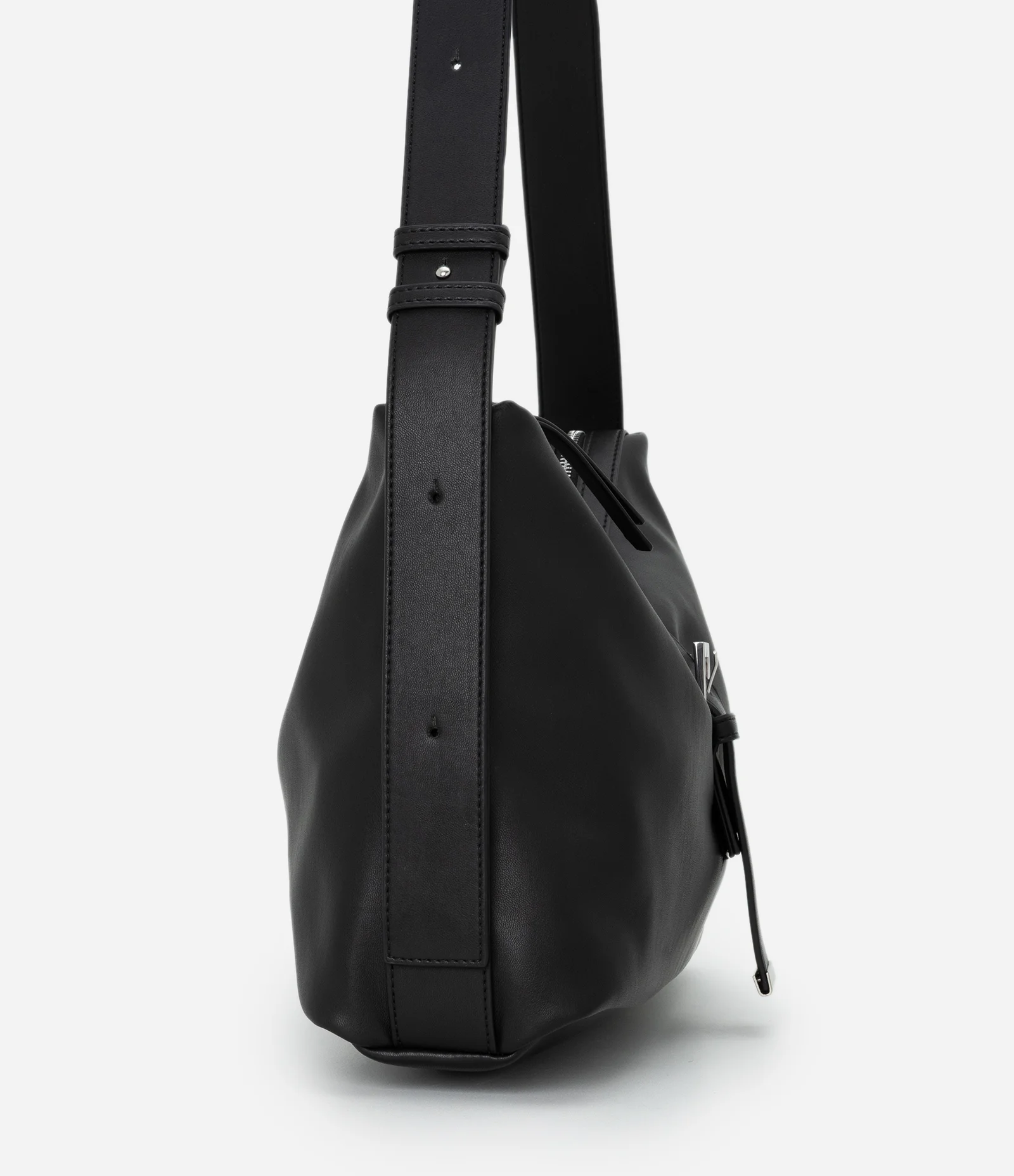 Bolsa Hobo em PU com Detalhe em Fivela Preto 2