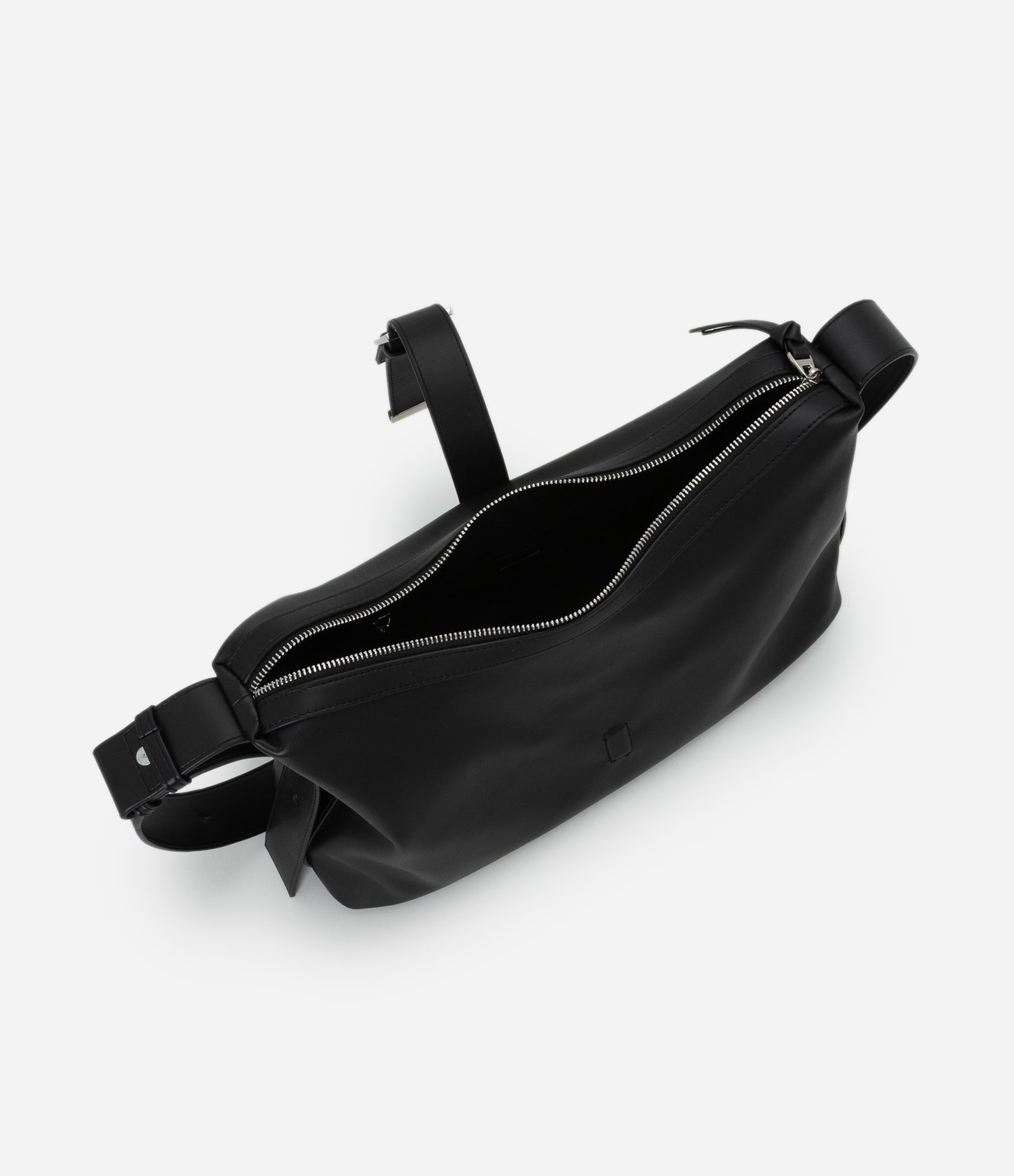 Bolsa Hobo em PU com Detalhe em Fivela Preto 5