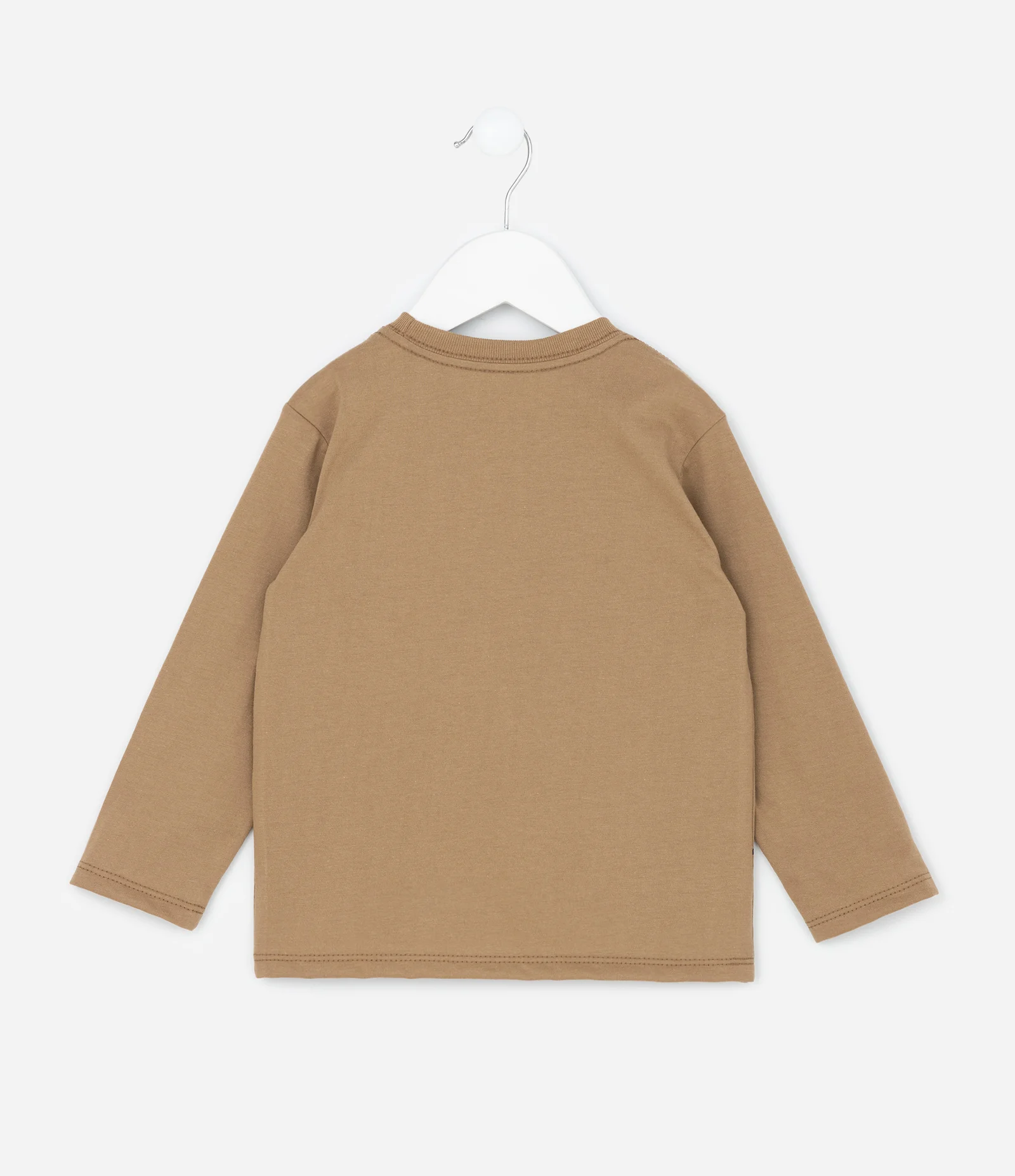 Camiseta Infantil Manga Longa com Estampa de Urso Outline – Tam 1 a 6 Anos Caramelo 2