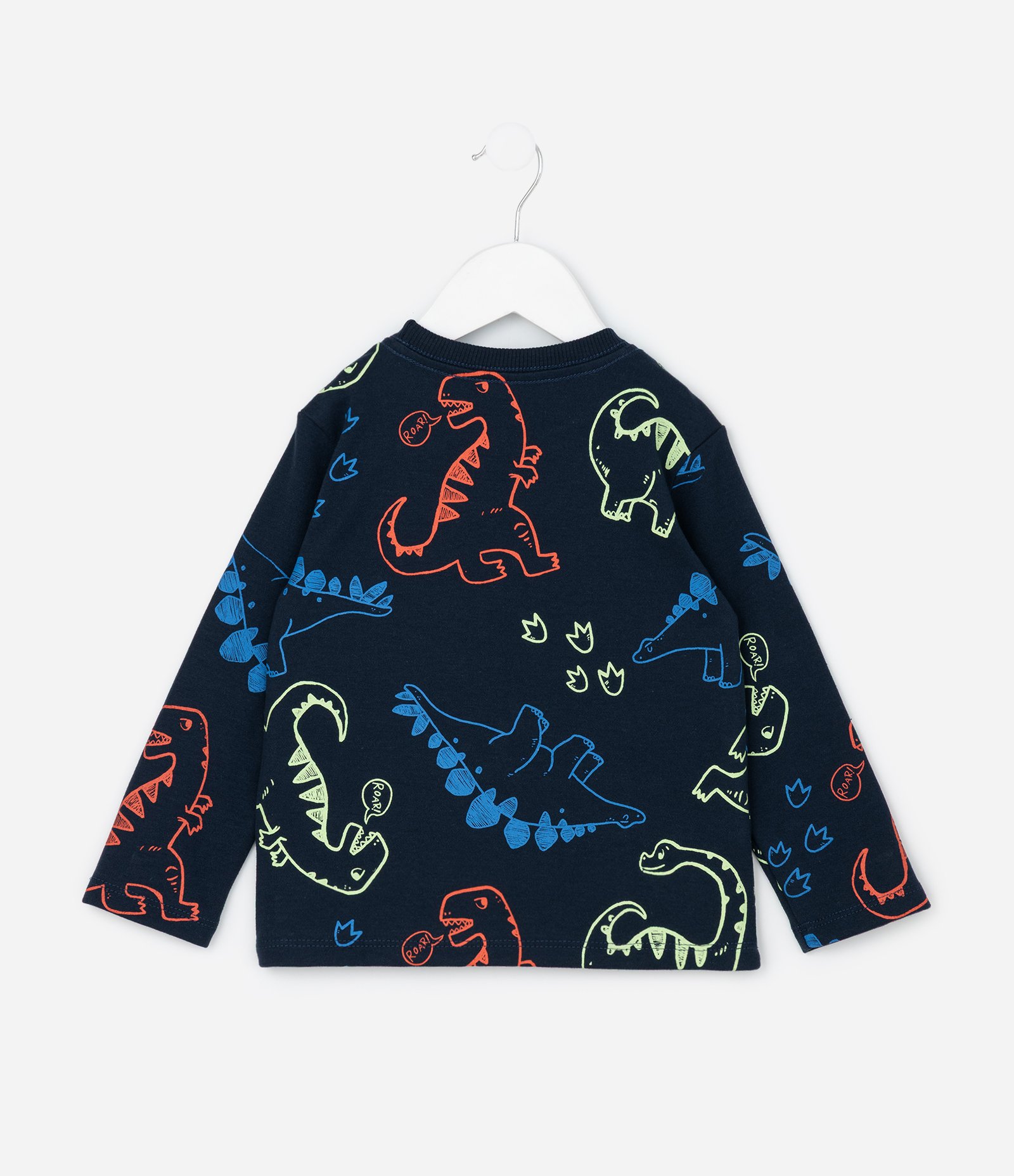 Camiseta Infantil com Estampa de Dinossauros – Tam 1 a 6 Anos Azul Marinho 3